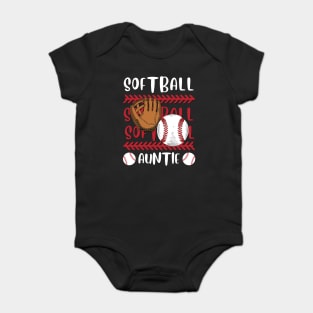 My Favorite Softball Player Calls Me Auntie Gift for Softball Auntie Aunt Baby Bodysuit